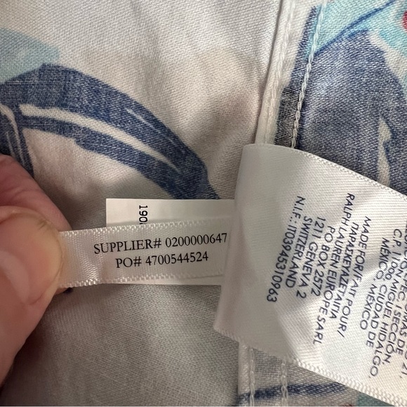 Chaps Button-down Shirt with 3/4 Sleeves. - Picture 9 of 12